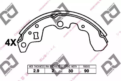 Комлект тормозных накладок DJ PARTS BS1390